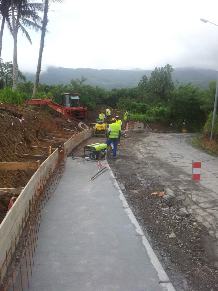 Réalisation trottoir Martinique