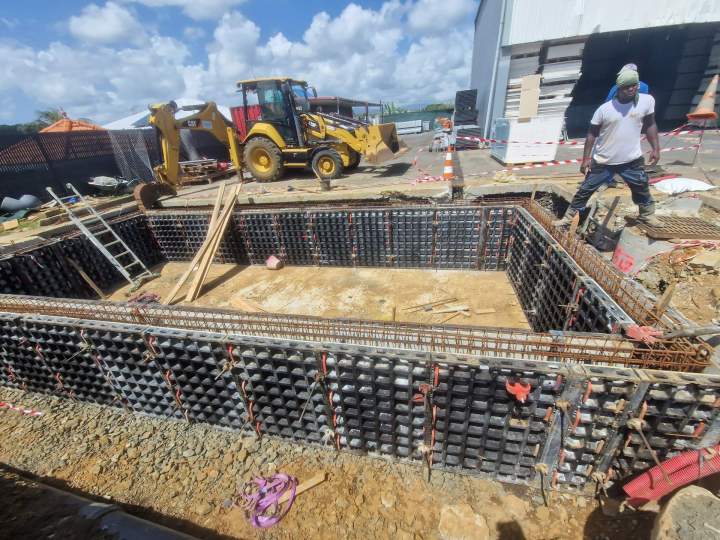 Construction de bassin de rétention d'eau Martinique