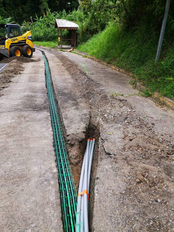 Pose de fibre Martinique