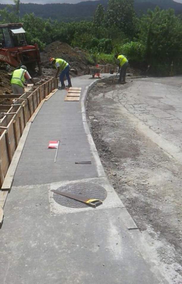Construction trottoir Martinique